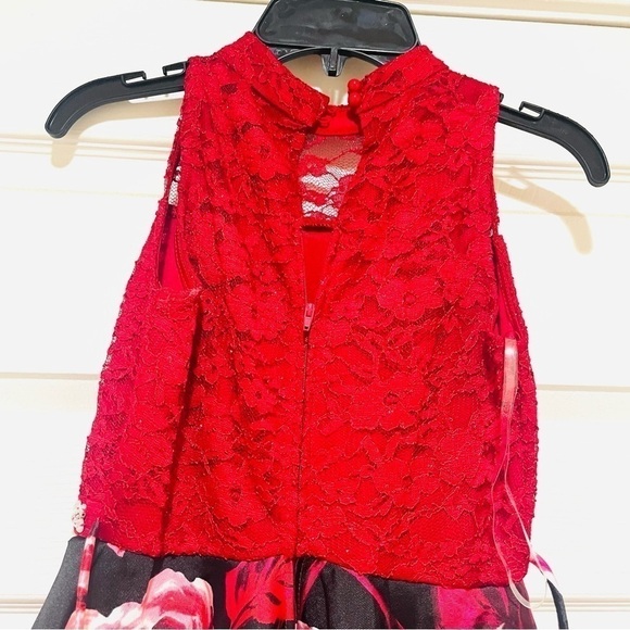 💖 NWT Girl’s Speechless Velvet Bodice Floral Dress – Size 8 - Picture 8 of 13